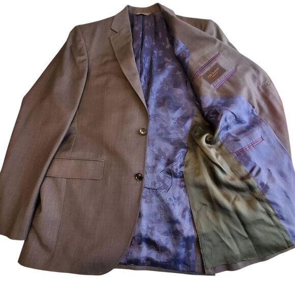 Ted Baker London Jay Ct Modern Fit Sport Coat Blazer Jacket Charcoal Gray 100% - Picture 4 of 9